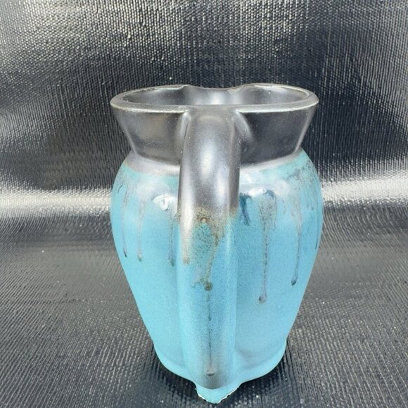 1999 Hand Made Studio Pottery Pitcher Jug Carafe Artist Signed Drip Glaze VTG - Picture 11 of 12